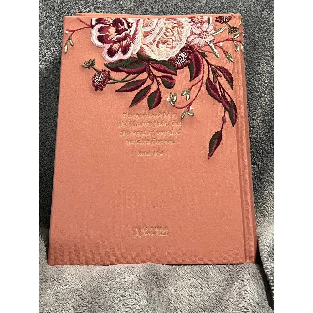Hosanna Revival CSB Notetaking Bible Embroidered Rosedal Theme Design